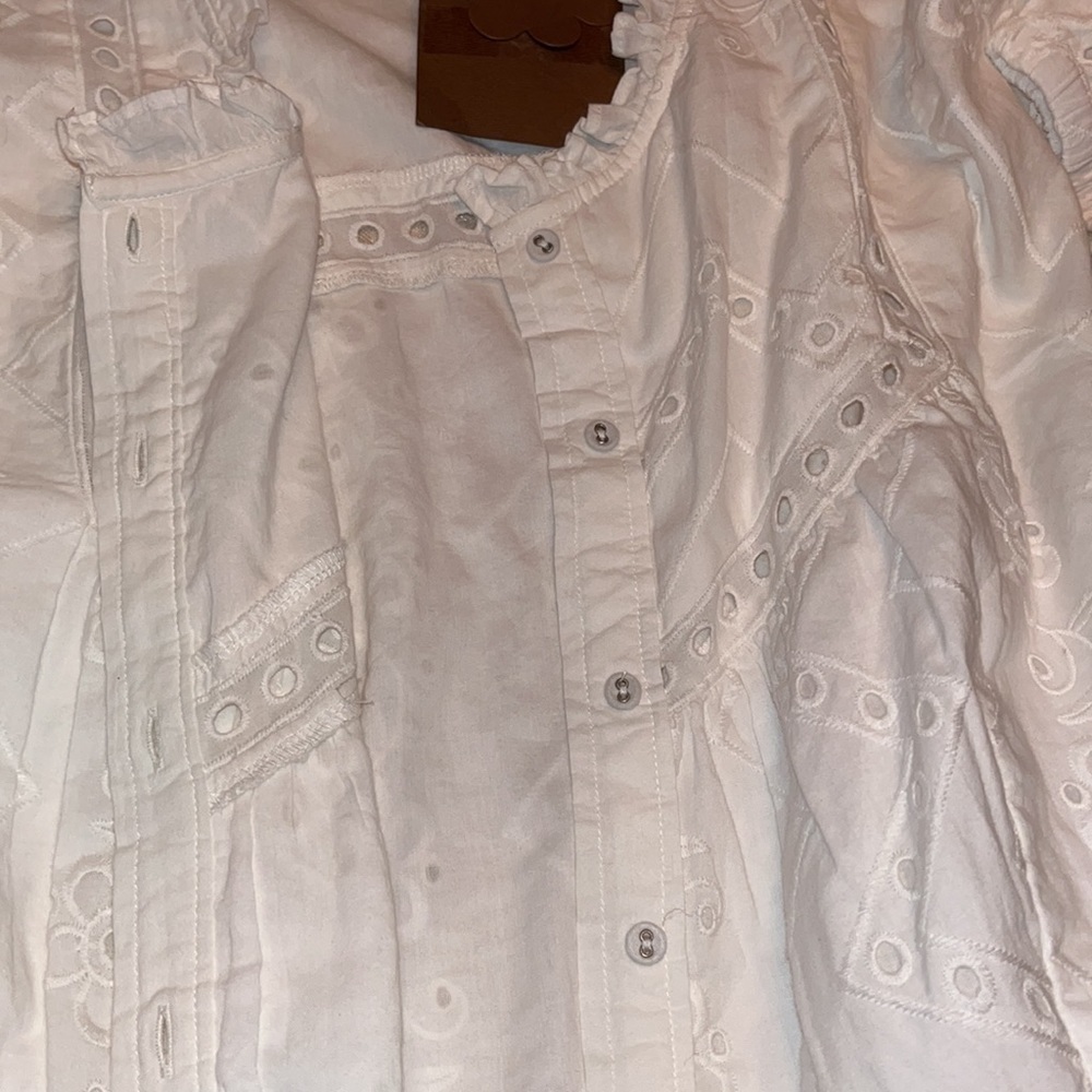 NWT Anthropologie Cymbeline Eyelet Maxi Dress Medium. - Picture 9 of 16